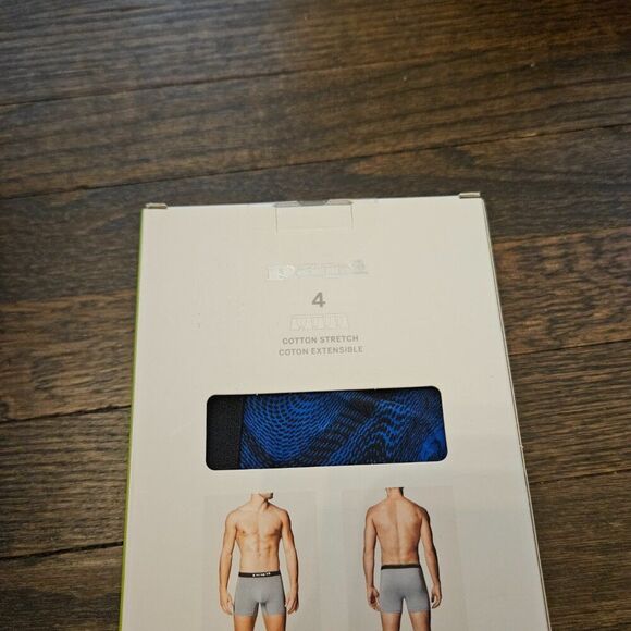 Papi Cotton Stretch Men's Boxer Briefs Size Small 4 Pack Blue Gray Underwear - Picture 6 of 7